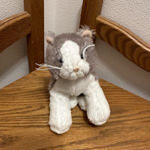 Webkinz Lil Kinz Grey and White Cat HS015 Plush Toy No Code